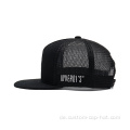 Custom Black Flat Bill Mesh Hut